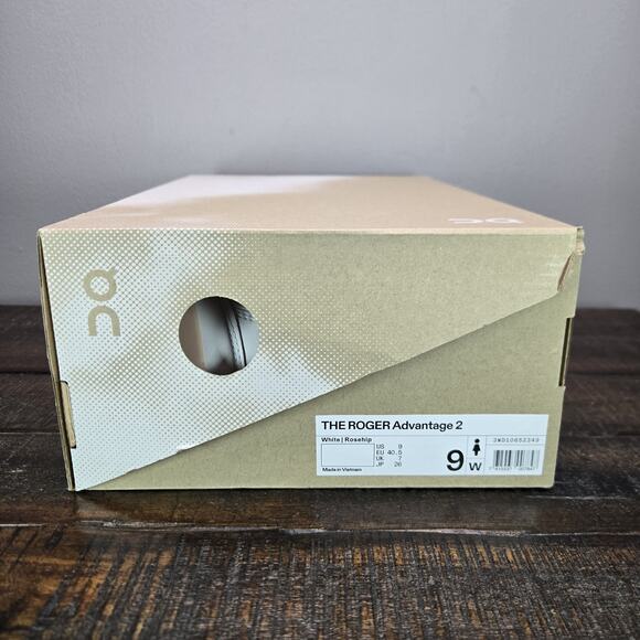 NEW On Cloud The Roger Advantage 2 Womens Size 9 Court Tennis Shoes White - Picture 12 of 12